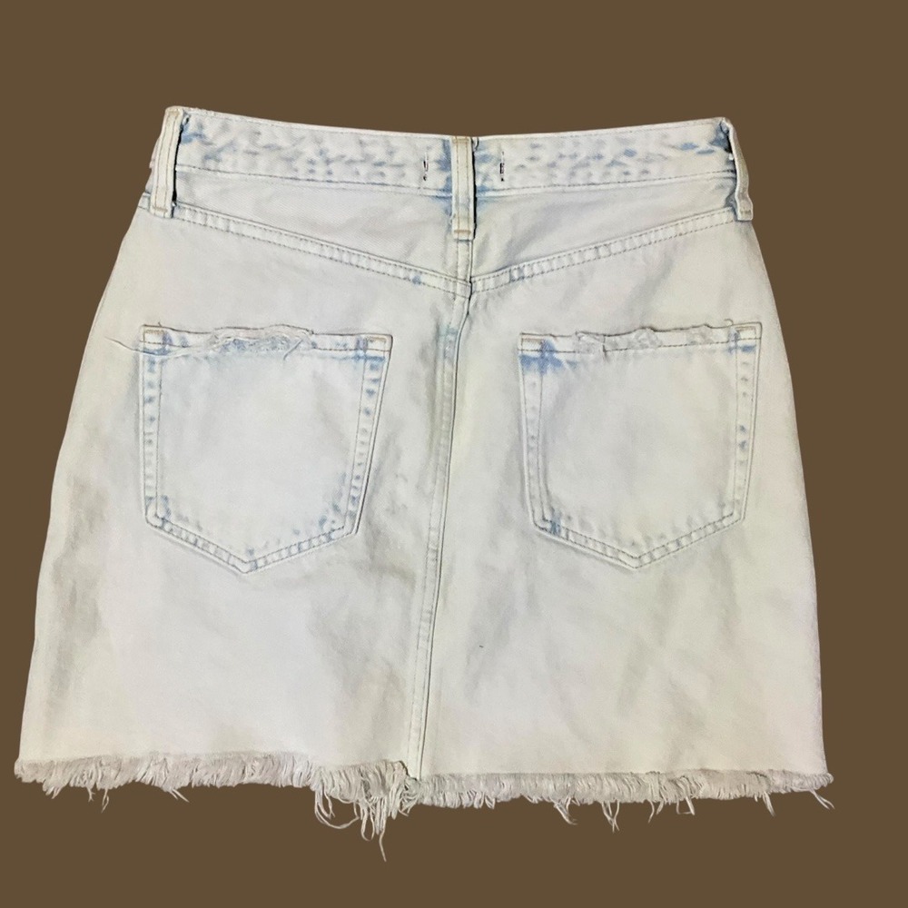 Abercrombie & Fitch Zoe Natural Rise Vintage A-Line‎ Denim Skirt Light Wash 4 27 - Picture 5 of 7
